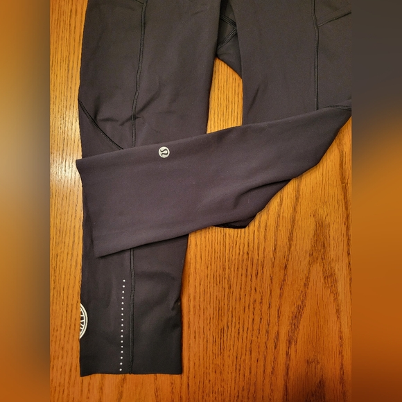 Lululemon Fast & Free Crop II *Nulux 19" SoulCycle Washington DC Black Size 4 - Picture 10 of 14